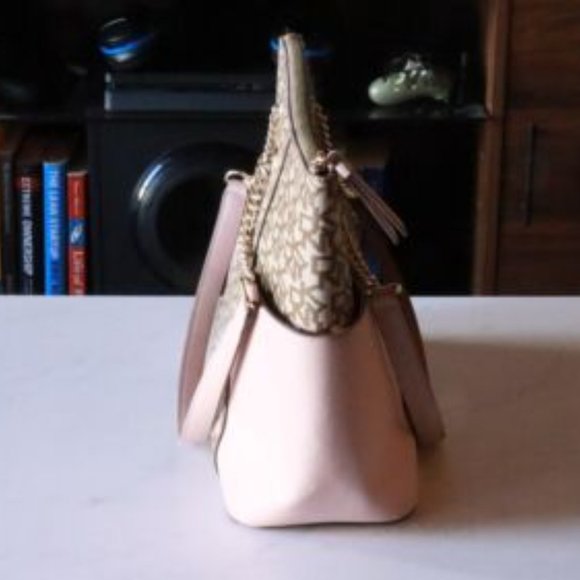 DKNY Pink Gigi Logo-Print Coated Canvas Tote w/ DKNY Interior - Picture 2 of 7